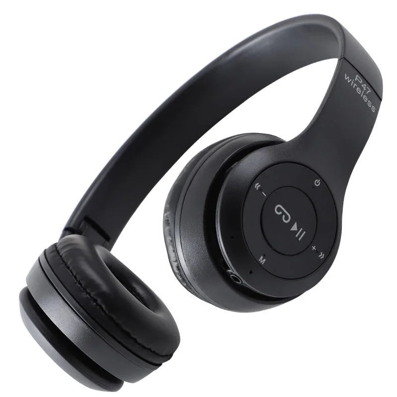 Fone De Ouvido Sem Fio F47 / P47 Wireless Headphone Dobrável  Micro Sd Card P2 Mp3 Aux Fm Celular