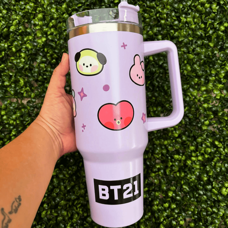 Copo Térmico Quencher BTS BT21 Personalizado – Edição Limitada (1.2L)